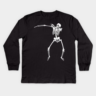 Skeleton Dab Kids Long Sleeve T-Shirt